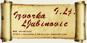 Izvorka LJubinović vizit kartica